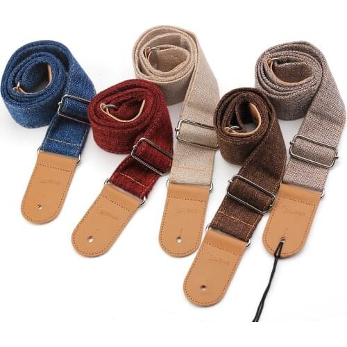 Adjustable Cotton Guitar Tail Nail Strap Folk Wood Guitar Electric Guitar Oblique Cross Shoulder Strap Instrument Accessories