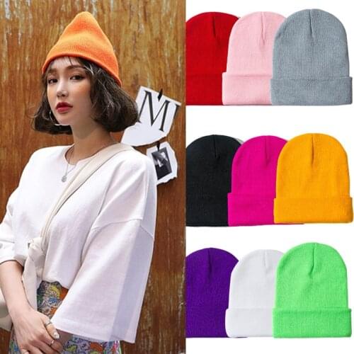 2021 New Winter Hats for Women Men Beanies Knitted Solid Cool Hat Girls Autumn Female Beanie Warm Bonnet Casual Cap Wholesale