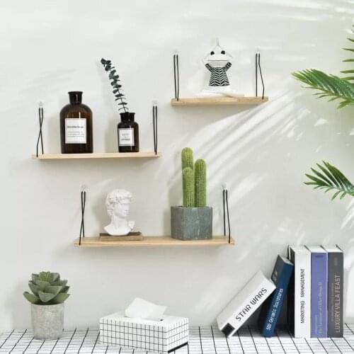Nordic Wooden Wall Shelf Wood Shelf Living Room Decoration Organizer Storage Holders Natural Wood Storage Shelf For Wall