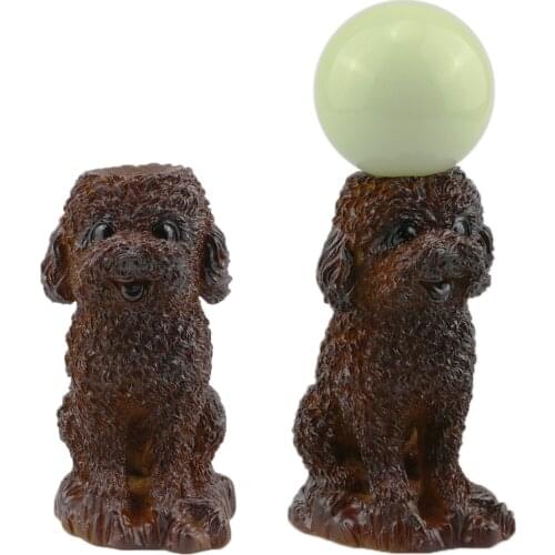 Teddy Dog Figurine Display Stand for Crystal Glass Lens Ball Photography Lensball Base Sphere Egg Globe Holder Home Decor Crafts