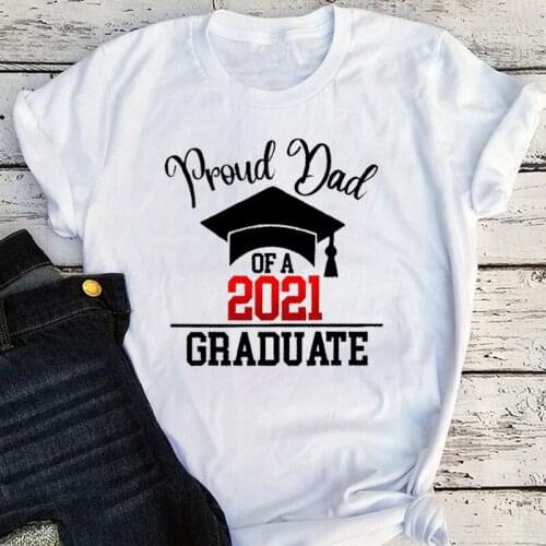 Graduation T-Shirts 2021 Family of Graduated Tee Graduation Squad Ladies Tops College Graduation Squad Proud Mom of Grad Tops