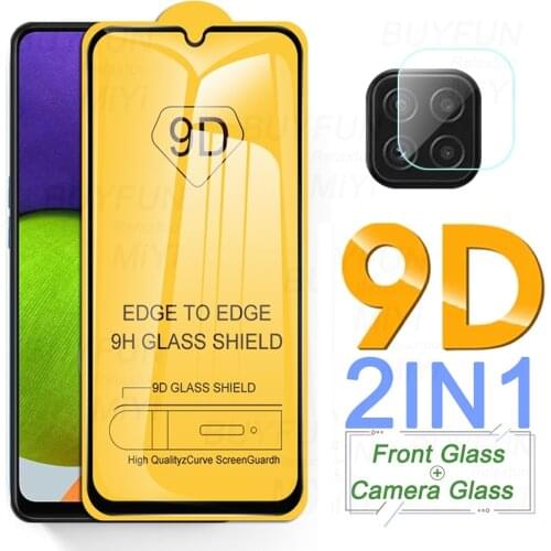 9D Full Glue Tempered Glass Samung A22 Camera Protectors For Samsung GalaxyA22 Galaxy A22 A 22 2021 4G 5G Toughened Cover Film