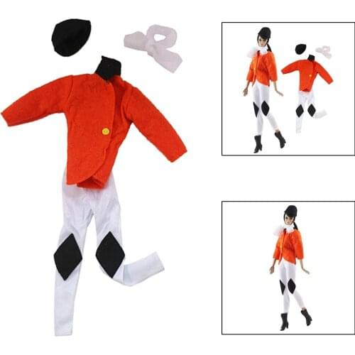 1Set Fashion 1/6 Female Doll Riding Cloth Casual Matching Clothes Girl Toys