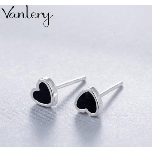 New Arrivals Korean Style Black Heart Earrings For Women Lady Bridal Earrings Girls Gifts Pendientes Brincos 2021