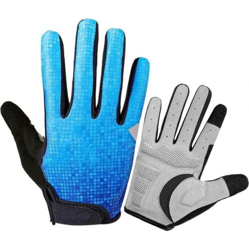 1 Pair Cycling Gloves Mittens Shockproof Touch Screen Unisex Breathable Full Finger Gloves for MTB Fiets