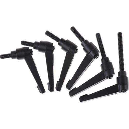 1PCS Black M8 16-60mm Clamping Lever Machinery Adjustable Handle Locking External Male Thread Knob Hex Screws