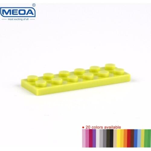 100g=57pcs MEOA 2X6 Lower Bricks 12 Dots Small Building Blocks Spare Parts 100% Compatible Logce Assemble Toy for Adult Children