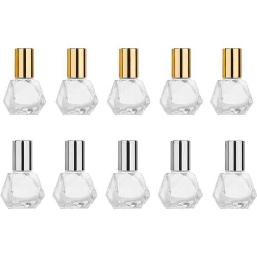 10x 8ml Mini Empty Perfume Container Glass Essential Oil Roller Bottles Sample Test Vials Leak Proof Bottle Cosmetic Storing Bot