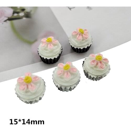30pcs/lot DIY flatback resin cupcake charms resin cabochons pendants for kids earring necklace