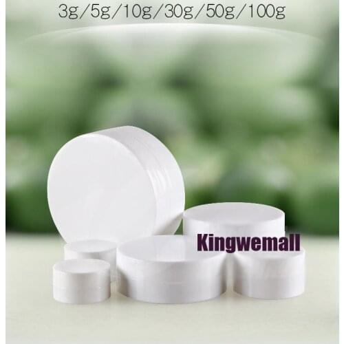 300pcs/lot 100g empty PP cream bottle,nail art glitter dust powder case,cream pot,jar, 100g white cream jar