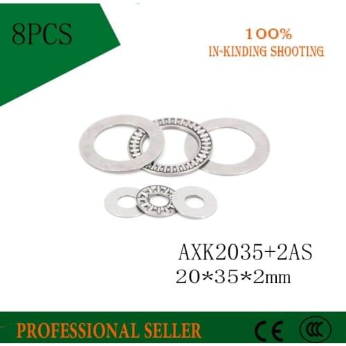Free Shipping 10pcs AXK2035 +2AS 20x35x2 mm Thrust Needle Roller Bearing Thrust Bearing Brand New