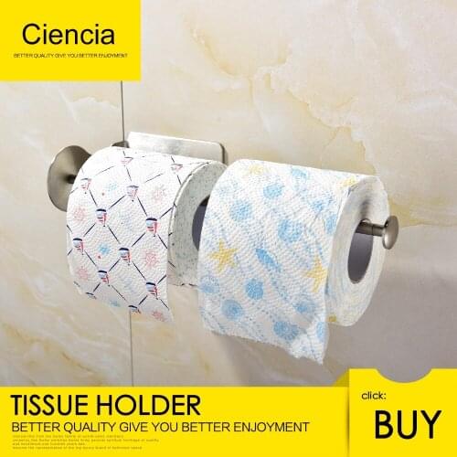 Free Shipping SUS304 Stainless Steel Brushed Nickel Toilet Tissue Holder Wall mounted Rust Proof Toilet Tissue Holder