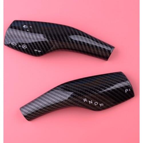 2pcs/set Steering Wheel Paddle Shift Trim Cover ABS Glossy Carbon Fiber Style Fit for Tesla Model 3 Y 2019 2020