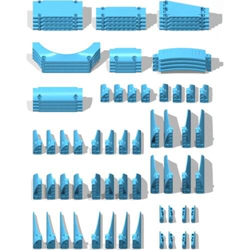DIY Educational high-tech Parts Panel Parts For Standard Building Block Brands Toys - Sky-Blue/Dark Blue/Yellow/Red/Black/Orange