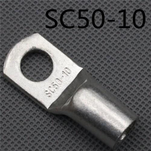 1piece SC(JGK)50-10 B type tinned copper cable lugs crimp type Electric power fittings equipment contacter