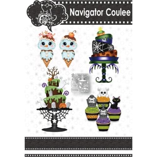 Halloween Creative Cake Metal Cutting Mold Scrapbook Layered Drawing DIY Craft Supplies Decorative Background Punching 2021 New