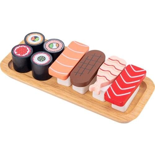 Kitchen Pretend Play Accessories Toys Japanese Sushi Cutting Play Food Set Montessori Learning Educational Toys Gifts for Kids