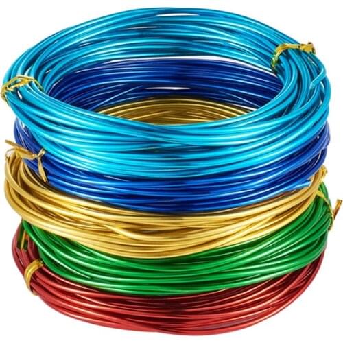 5M Metal Aluminium Wire For DIY Jewelry Findings Craft Making Wire Anodized Round Aluminum Wire 1mm/1.5mm/2mm