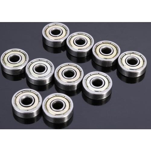 10Pcs Miniature 625ZZ Deep Groove Bearings 5x16x5mm Carbon Steel Single Row Deep Groove Radial Mini Ball Bearing