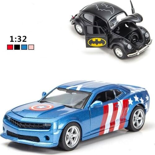 High Simulation Alloy Vintage Car 1:32 Diecast Metal Pull-back Double Doors Open Alloy Car Model Toy