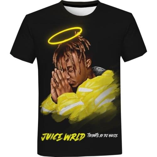 Fashion Casual Juice Wrld 3D Printed T Shirt Men Women Short Sleeve Cool Tees Summer Rapper Hip Hip Harajuku Oversized Tops