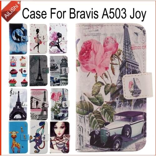 AiLiShi Factory Direct! Case For Bravis A503 Joy Luxury Flip PU Leather Case Exclusive 100% Special Phone Cover Skin+Tracking