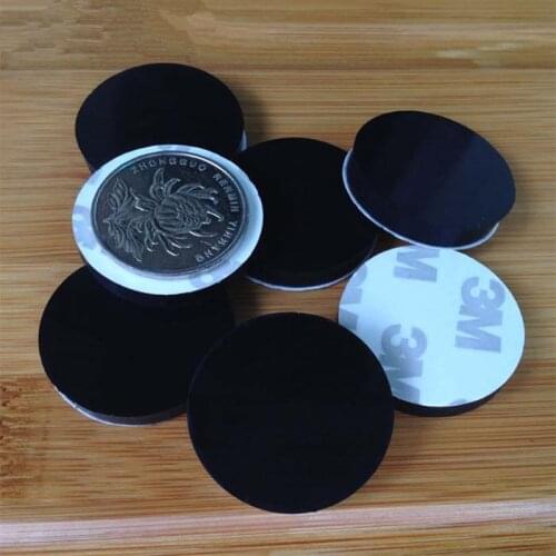 Anti slip Silicone Rubber Pads 30mm*5mm Round Furniture Feet Mat White / Black Color Self Adhesive NON SLIP Furniture Pads