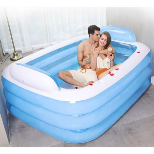 2021 New Inflatable Double Bathtub 3 Layers Thickened PVC Swimming Pool
