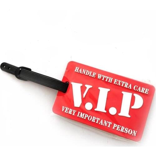 New Creative Letter "VIP" Cute Travel Accessories Luggage Tags Suitcase Cartoon Style Fashion Silicon Portable Travel Label