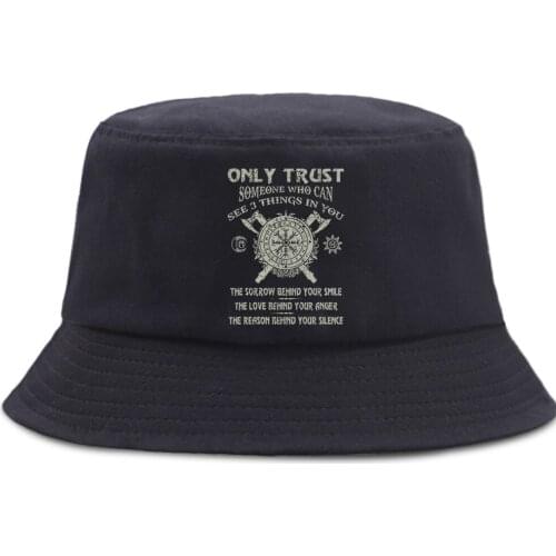 Vikings Vintage Print Funny Fishermans Hats Summer Unisex Foldable Panama Caps Cotton Hip Hop Bucket Hat Outdoor Casual Sun Cap