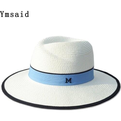 Summer Hat Man Panama Straw Hat Fedora Beach Vacation Wide Brim Visor Casual Summer Sun Hats for Women Sombrero 2020 NEW