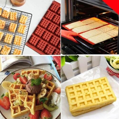 Waffle Silicone Mold DIY Square Love Waffle Making Tool Practical Chocolate Mold Creative Baking Accessories Waffle Mold