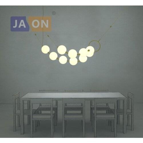 G9 led Postmodern Iron Glass White Gold Necklace LED Lamp LED Light.Pendant Lights.Pendant Lamp.Pendant light For Dinning Room