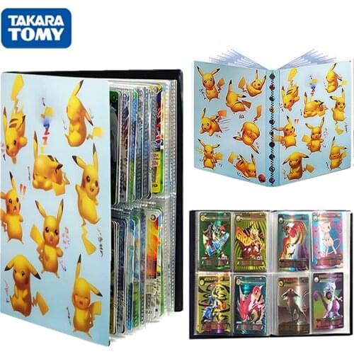 TAKARA TOMY 240PCS Pokemon Cards Album Book Game Card Cool MEGA GX Collectors Folder Kawaii Anime Cartoon Pikachu Binder Kid Toy