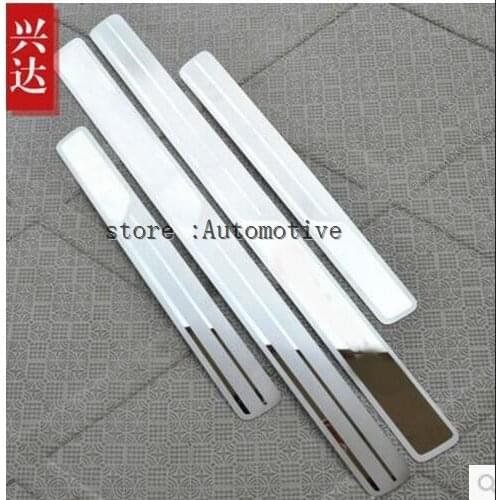 Stainless Steel ultrathin Door Sill Scuff Plate For Volkswagen Passat b8 B7 B6 B5 With LOGO