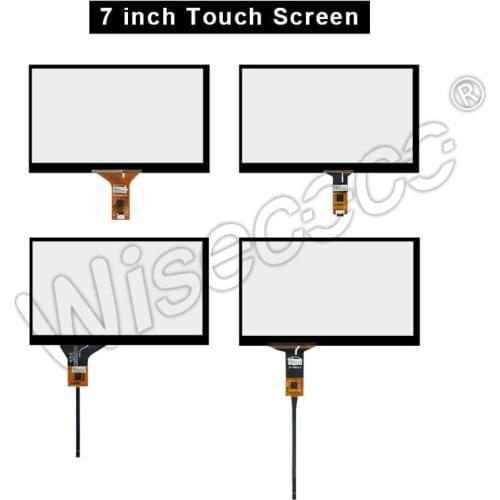 Wisecoco 7" inch 6lines 6 pin Capacitive touch screen panel GT911 163*98.5mm 164mm*99mm Sensor for GPS CAR