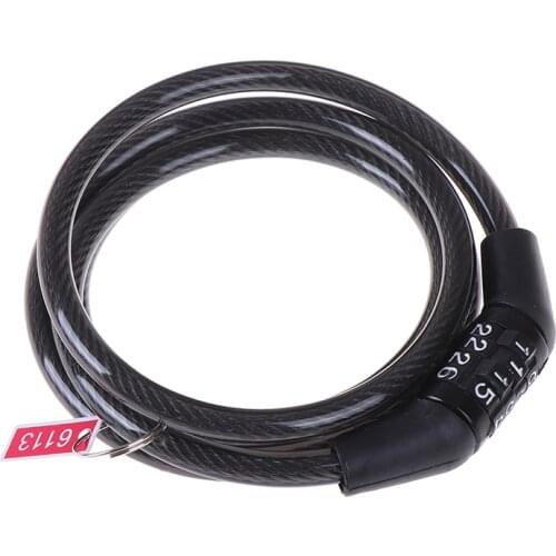 Bike Bicycle Cable Chain Lock Cycling Security 4 Digit Combination Password