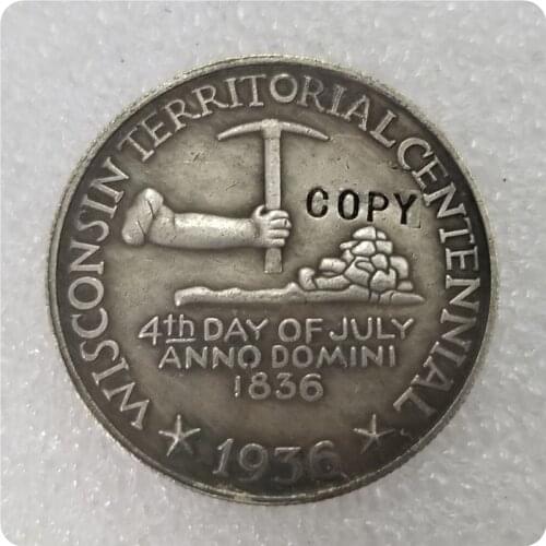 1936 Wisconsin Commemorative Silver Half Dollar COPY commemorative coins-replica coins medal coins collectibles