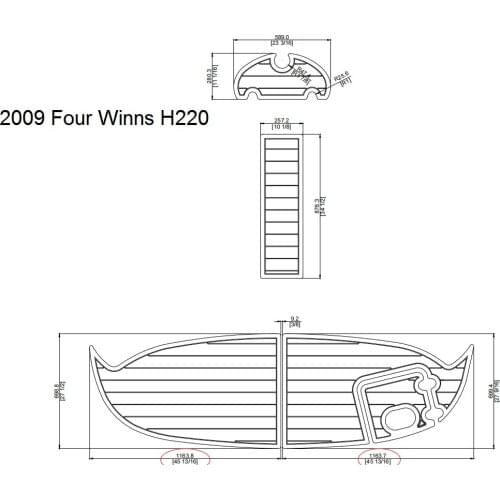 2009 Four Winns H220 Swim Platform Pad Boat EVA Teak Decking 1/4" 6mm
