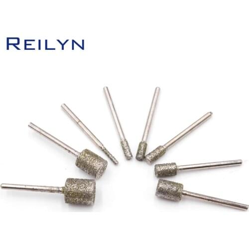 #60 cylinder shape coarse sand roller Emergy diamond grinding burr abrasive bits grinding needle die grinder/dremel/rotary tools
