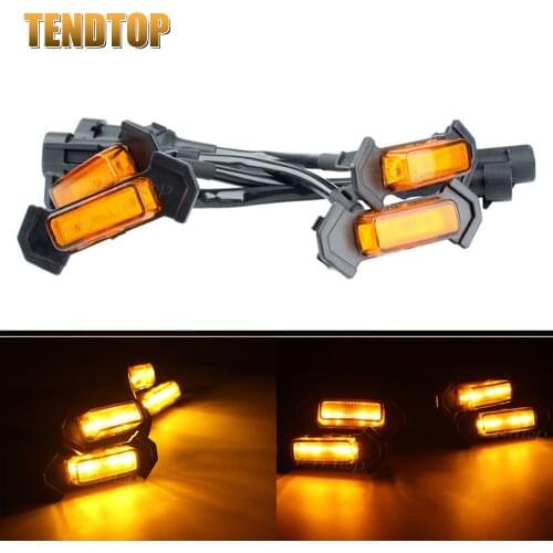 Car Front Bumper Hood Grille LED Lights Day Lights Waterproof Car Assessories Amber For 2016-2018 Toyota Tacoma w/TRD Pro Grill