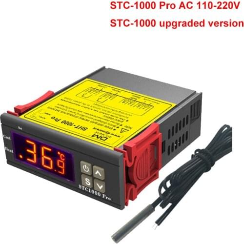 Digital Temperature Controller Thermostat Thermoregulator Incubator Relay LED 10A Heating Cooling STC-1000 Pro STC1000 110V 220V