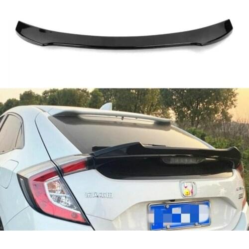 For Honda For Civic X 10th Hatchback 2017-2019 ABS Plastic Material Rear Trunk Spoiler Wing Car Styling
