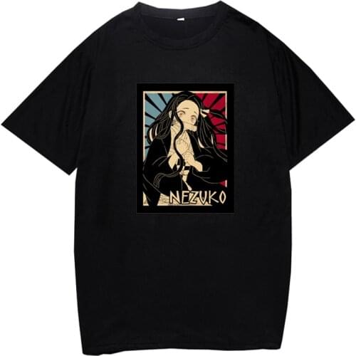 Kamado Nezuko Anime Fans Funny Demon Slayer Popular T-Shirt Women Clothing Casual Fashion Oversized Teens