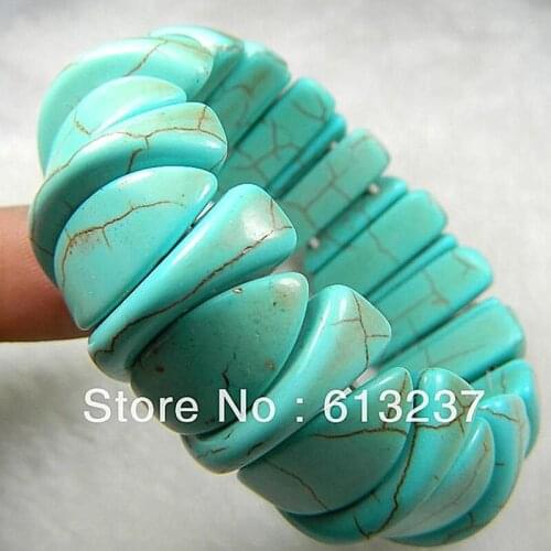 HOT Green Turkey calaite stone 10-24mm Round loose beads making Woman Bracelet 7.5'' MY3322