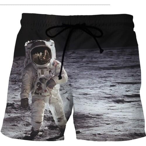LOVE SPARK 2017 New Mens Sports Shorts 3D Astronaut Printing Running Jogging Gym Basketball Shorts M To 6XL With 2 Pockets
