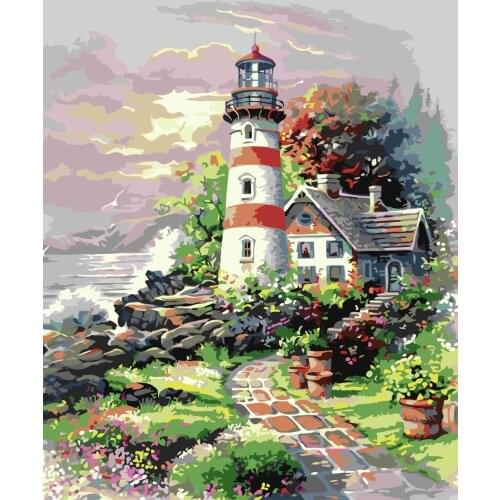 Family Landscape Painting Painting Digital Oil Painting Diy Decoration Digital Painting Family Kit Artwork Canvas