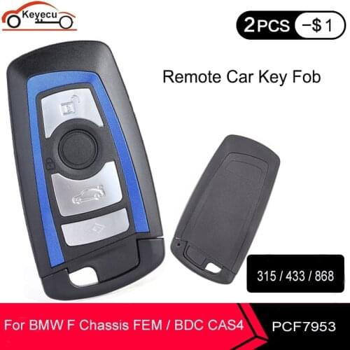 KEYECU PCF7953 Remote Key Fob 315MHz YGOHUF5662,434MHz HUF5767,868 MHz HUF5661 For BMW F Chass 5 7 Series FEM / BDC CAS4 CAS4