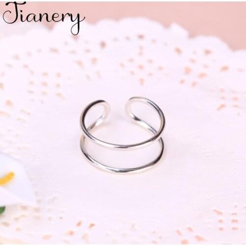 JIANERY Bohemian Fashion Silver Color Layer Rings For Women Retro Engagement Jewelry Wholesale