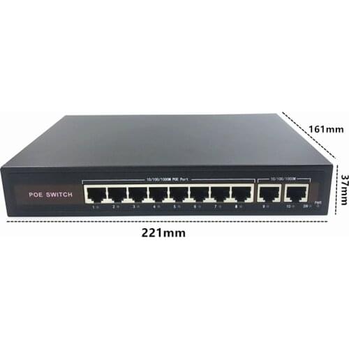 48V Ethernet POE switch with 5/8 10/100Mbps Port IEEE 802.3 af/at Suitable for IP camera/Wireless AP/CCTV camera system